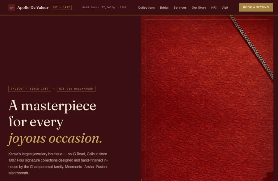 Apollo De Valeur — live site built by Digital Shijil Studio